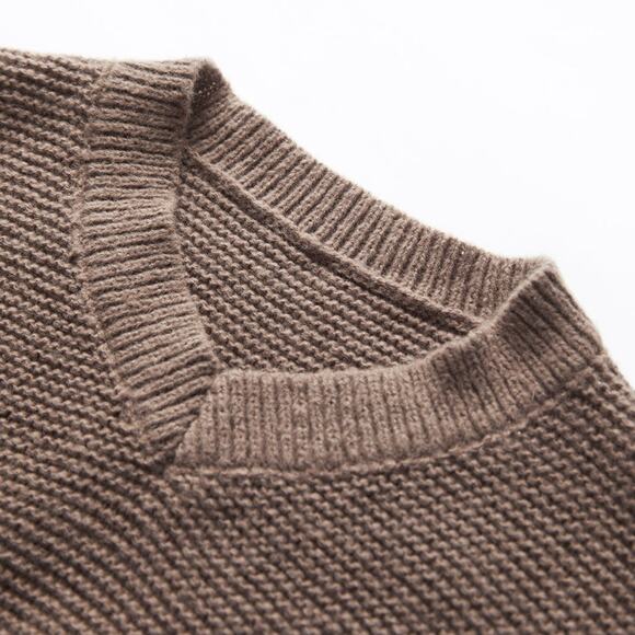 NWT REVOLVE & ANTHROPOLOGIE lovers COMMENSE taupe cropped Sweater XS - Picture 4 of 13